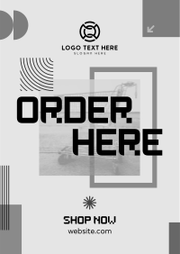 Geometric Order Here  Shapes Flyer Preview