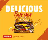 Burger Hunter Facebook Post Design