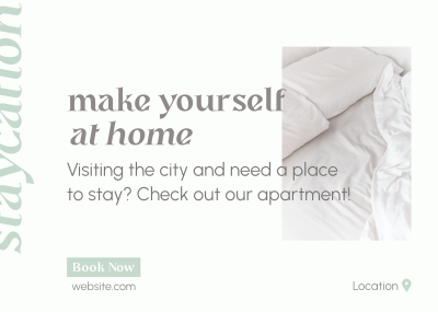 Bed and Breakfast Staycation Postcard Image Preview