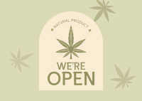 Open Medical Marijuana Postcard Image Preview