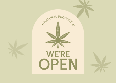 Open Medical Marijuana Postcard Image Preview
