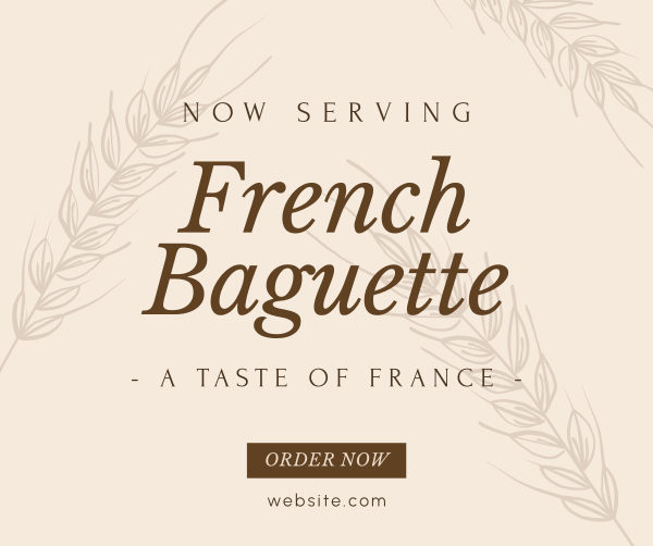 Classic French Baguette Facebook Post Design Image Preview