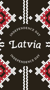 Traditional Latvia Independence YouTube Short Design