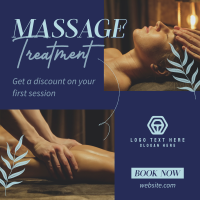Relaxing Massage Treatment Instagram Post Design
