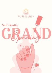 Nail Salon Opening Poster Design