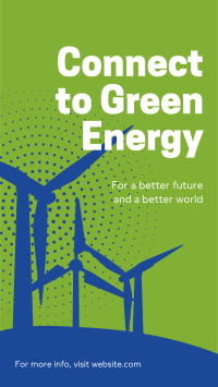 Green Energy Silhouette Facebook Story Design