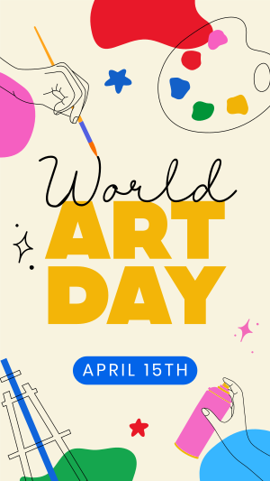 World Art Day Instagram story Image Preview