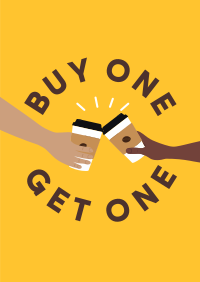 Buy One Get One Coffee Poster Image Preview