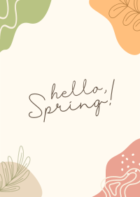 Hey Hello Spring Flyer Design