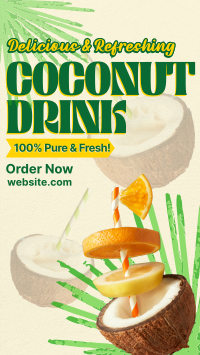 Refreshing Coconut Drink Instagram story Image Preview