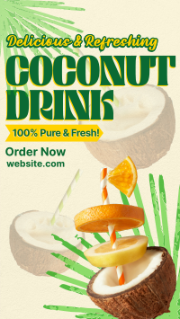 Refreshing Coconut Drink Instagram Story Design