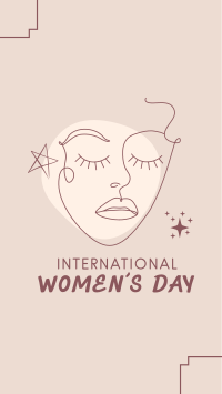 International Women's Day Illustration Facebook Story Design