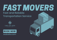 Fast Movers Service Postcard Design
