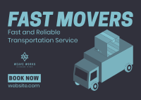 Fast Movers Service Postcard Image Preview