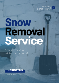 Snow Removal Assistant Poster Design