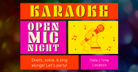 Karaoke Open Mic Facebook Ad Design