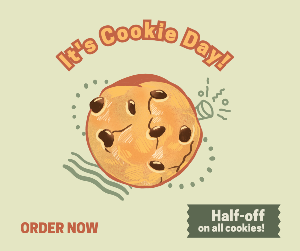 Cookie Day Illustration Facebook Post Design Image Preview
