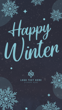 Simple Winterly Greeting Facebook Story Design