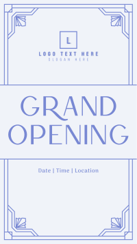 Grand Opening Art Deco Facebook story Image Preview