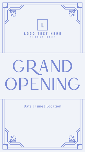 Grand Opening Art Deco Facebook story Image Preview