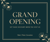 Grand Opening Elegant Floral Facebook Post Design