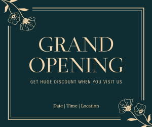 Grand Opening Elegant Floral Facebook post Image Preview