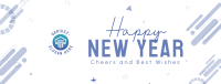 New Year Blob Greeting Facebook Cover Design