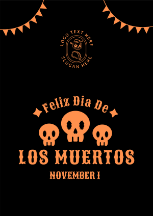 Dias De Los Muertos Greeting Flyer Image Preview