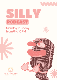Funny Comedy Podcast Poster Design