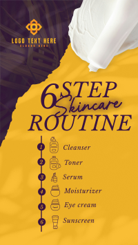 6-Step Skincare Routine YouTube Short Design