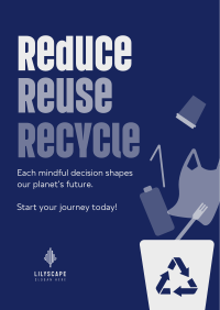 Reduce Reuse Recycle Waste Management Flyer Design