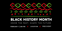 Black History Month Pattern Twitter Post Image Preview