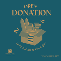 Open Donation Instagram Post Design
