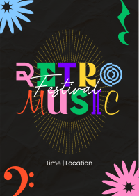 Vibing to Retro Music Flyer Image Preview