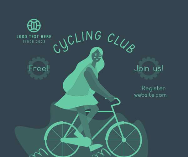 Bike Club Illustration Facebook Post Design Image Preview