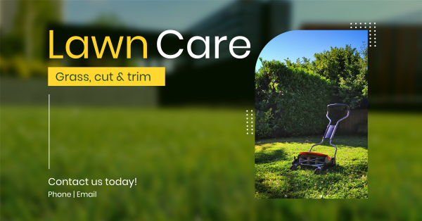 Lawn Mower Facebook Ad Design Image Preview