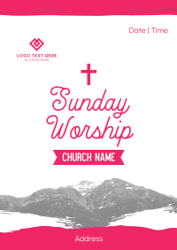 Church Sunday Worship Poster Design