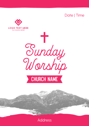 Church Sunday Worship Poster Image Preview