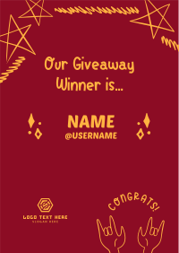 Giveaway Winner Announcement Flyer Image Preview