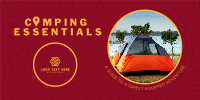 Camping Essentials Twitter Post Design