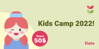Cute Kids Camp Twitter Post Design