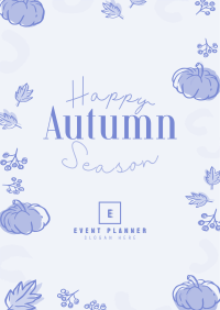Leaves and Pumpkin Autumn Greeting Flyer Image Preview