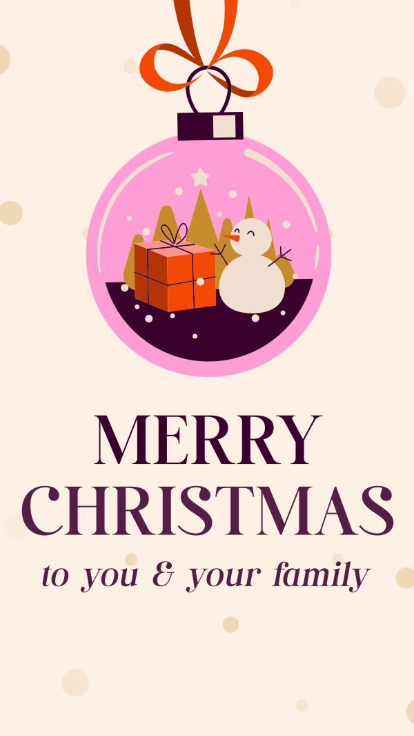 Christmas Snowball Facebook Story Design