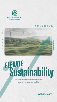 Elevating Sustainability Seminar Facebook Story Design