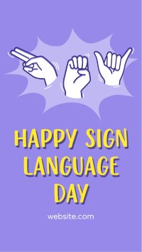 Hey, Happy Sign Language Day! TikTok Video Design