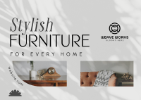 Stylish Furniture Postcard Image Preview