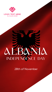 Albanian Independence TikTok Video Design