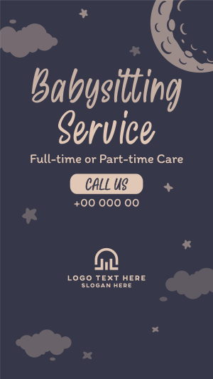 Cute Babysitting Services Instagram story Image Preview