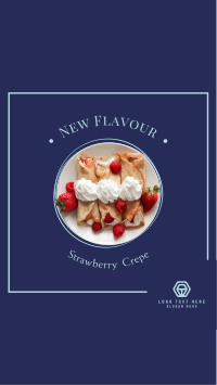 Strawberry crepe Facebook story Image Preview