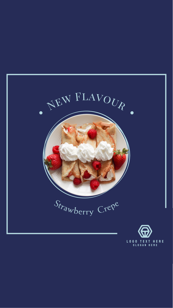 Strawberry crepe Facebook Story Design Image Preview